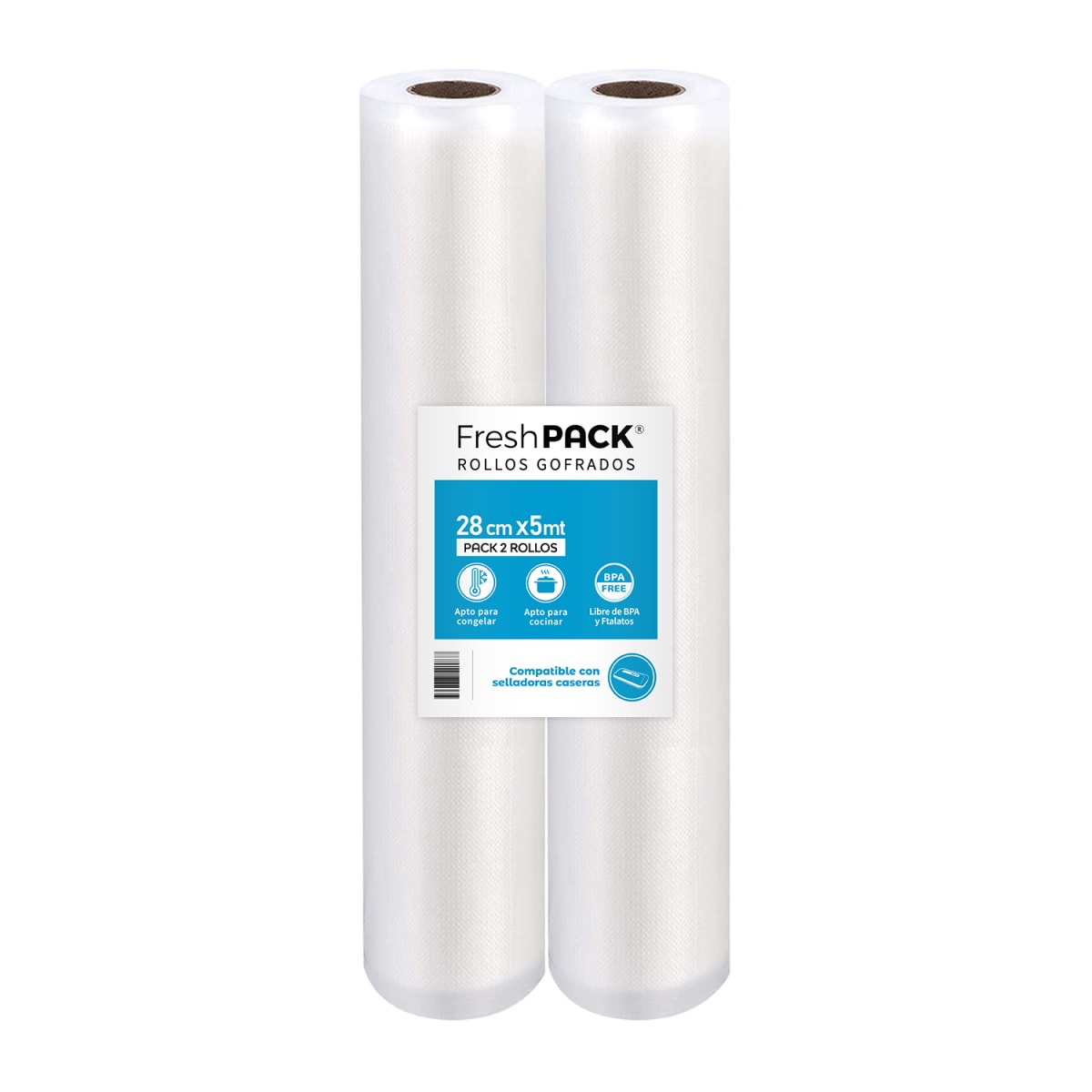 Pack 2 Rollos 28cm x 5mt Sellado al Vacío1