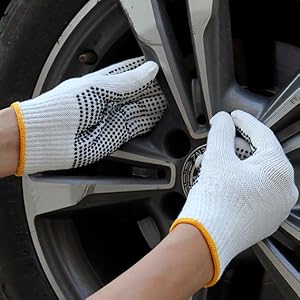 Pack 24 unidades de guantes de algodón con puntos de goma (12 pares)6