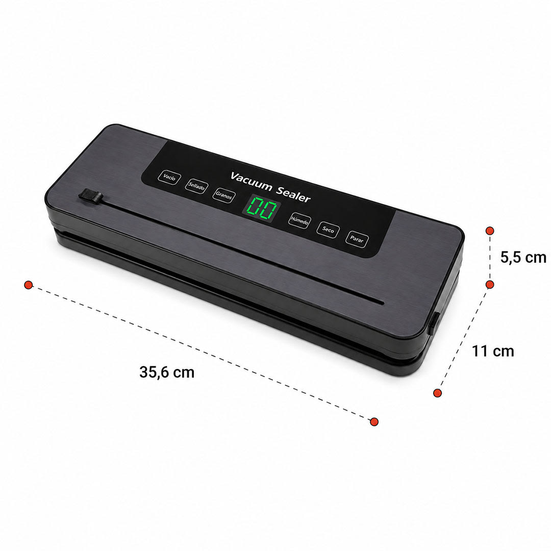 Selladora al Vacío Cortador + 3 rollos 28cm2