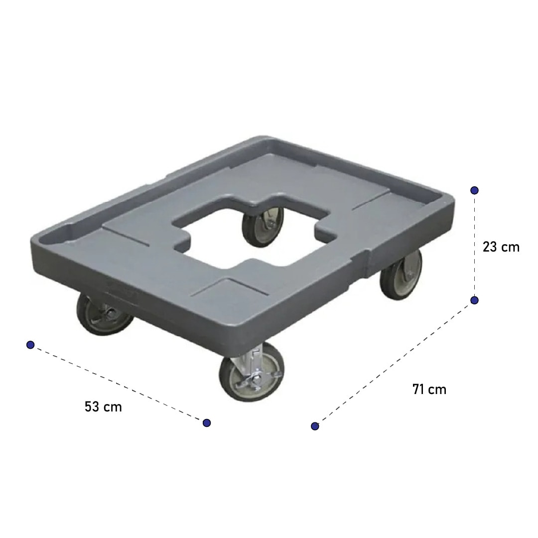 CARRO PARA CONTENEDOR ISOTERMICO DE POLIPROPILENO | Cuuk.cl