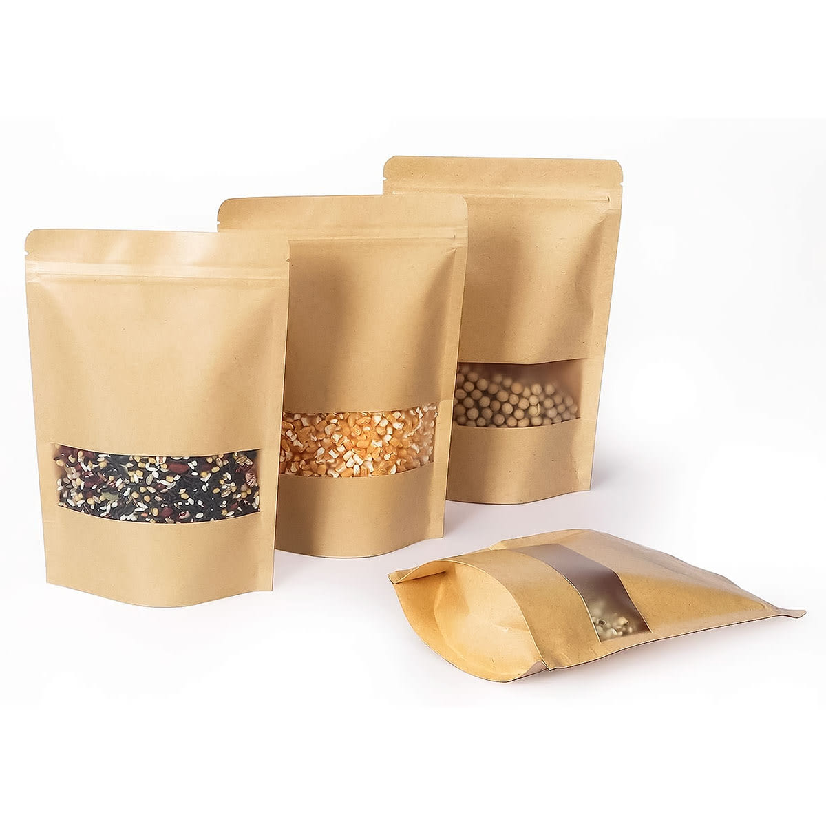 100 UNIDADES DOYPACK CON VENTANA TRANSPARENTE 12X20X4 CM5