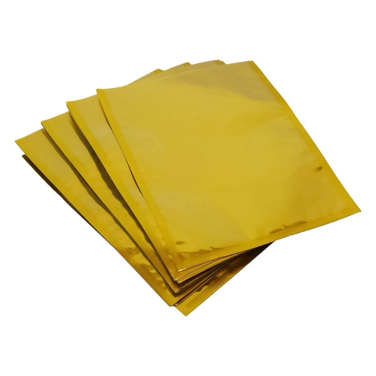 100 Bolsas Sellado Al Vacío Lisas Doradas 70 Micras 20x25cm2