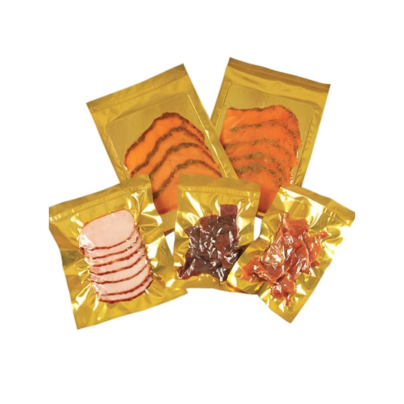 Pack 100 bolsas vacío lisas doradas 20x30 - 70 micras3