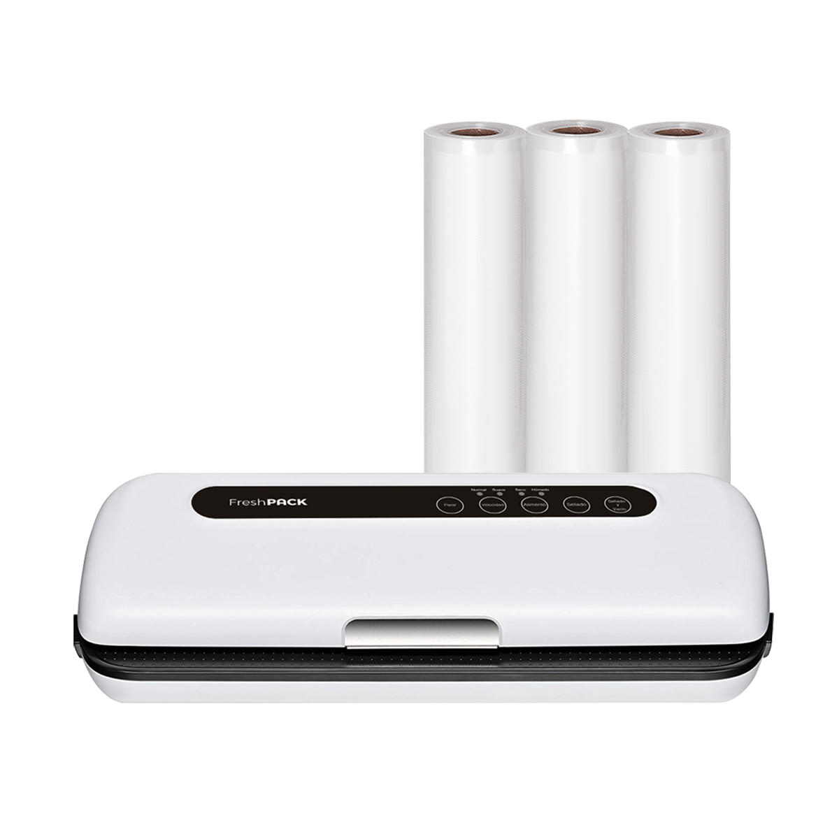 Maquina Selladora Al Vacio Frespack + 3 Rollos 28cm X 5mts1