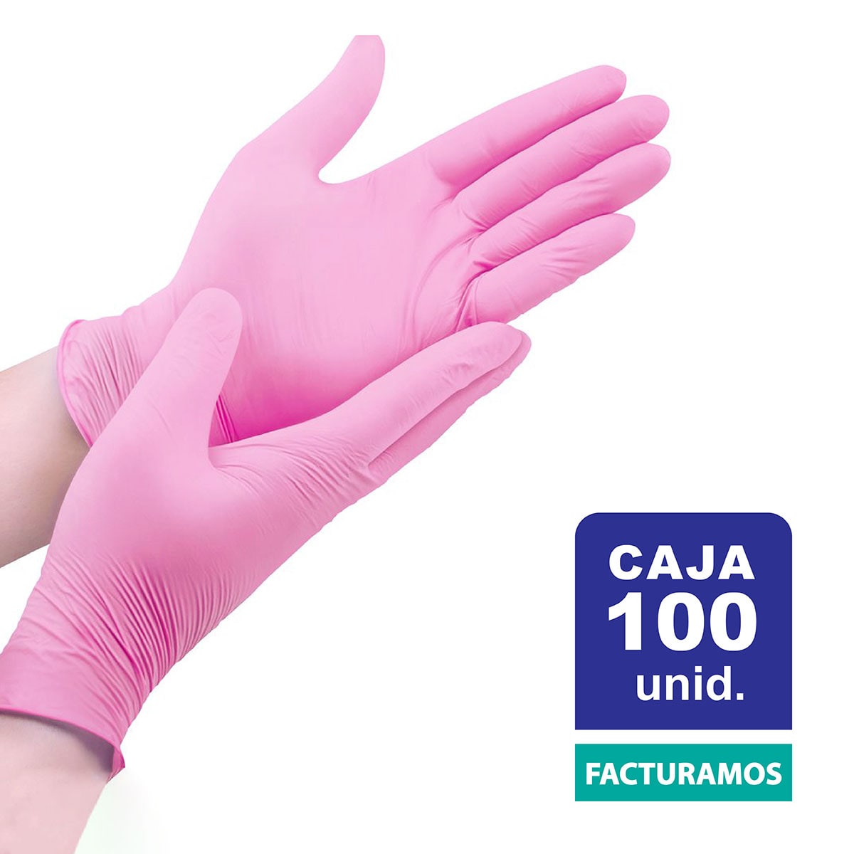 CAJA 100 GUANTES DE NITRILO ROSADOS2