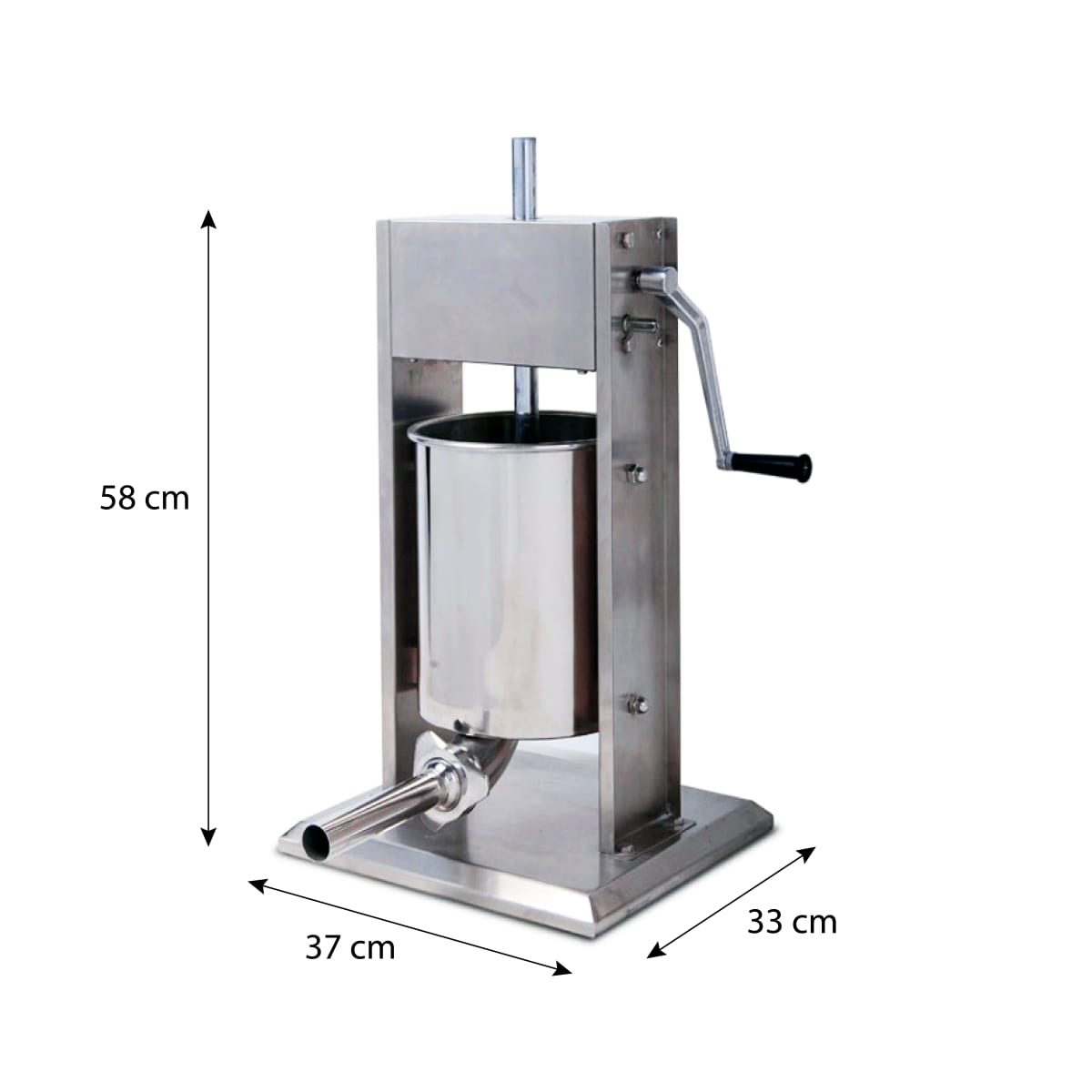Embutidora Manual Vertical 10 Lts Acero Inoxidable Hakka3