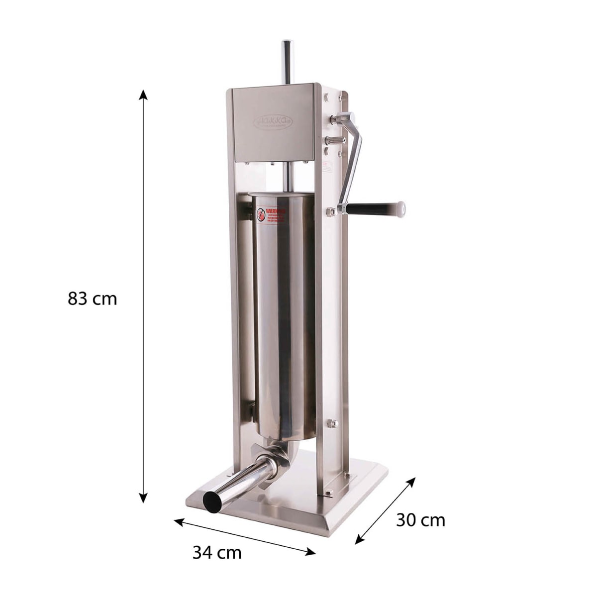 Embutidora Manual Vertical 7 Lts Acero Inoxidable Hakka3