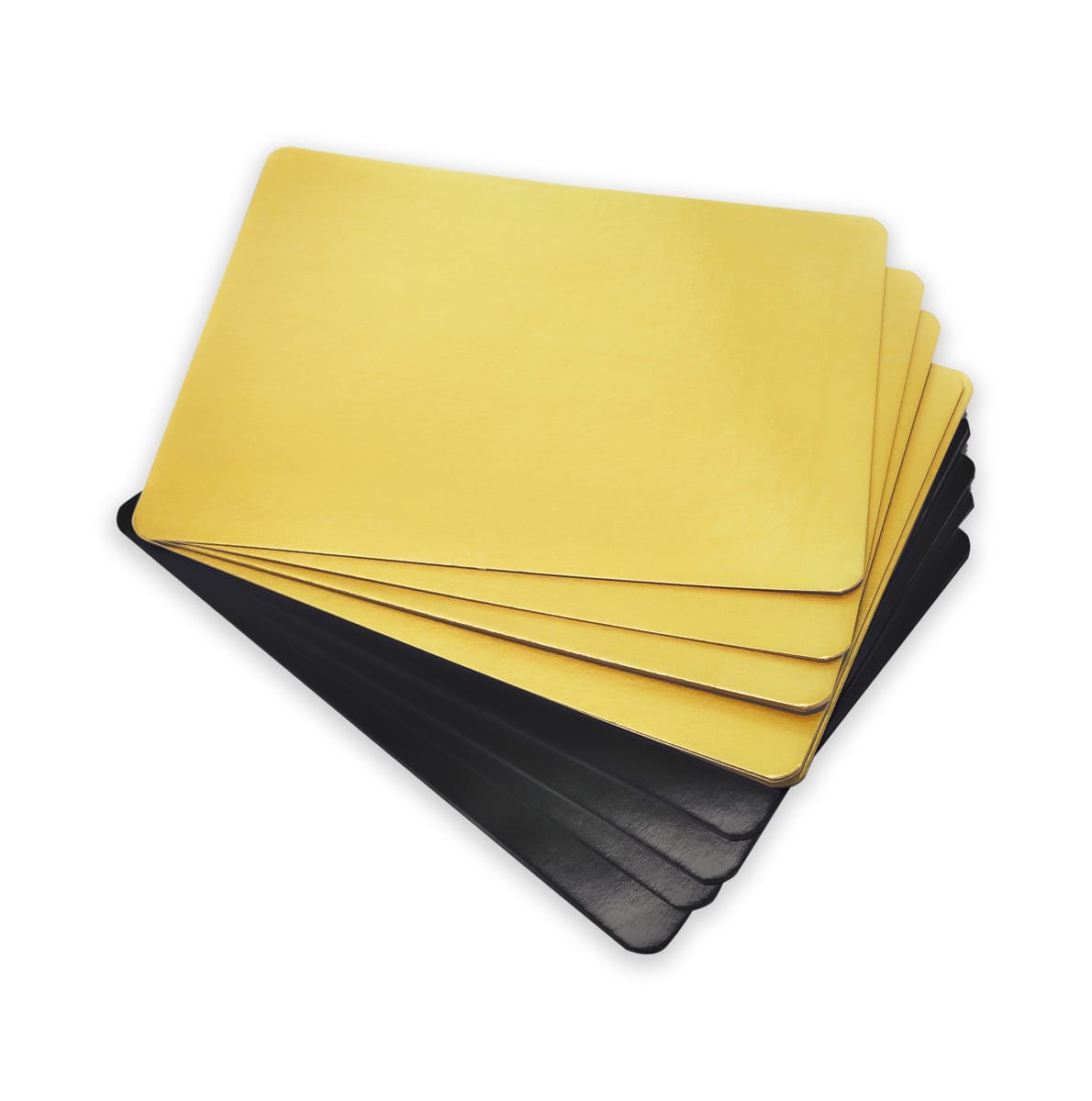 Pack 100 Bandejas Aluminizadas Metal Free 14,5x21,5cm Oro-Negro2
