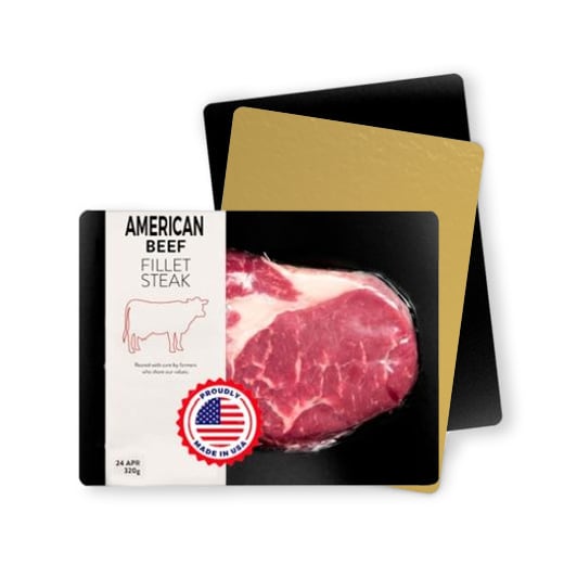 Pack 100 Bandejas Aluminizadas Metal Free 14,5x21,5cm Oro-Negro5
