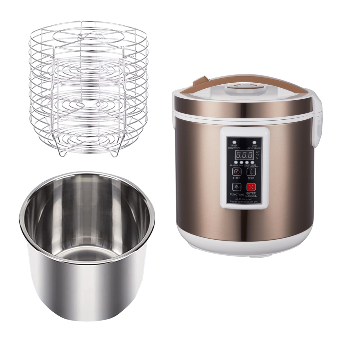 FERMENTADOR MULTIFUNCIÓN AJO VINAGRE YOGURT / IKAI AZ-186 (7,5L)6