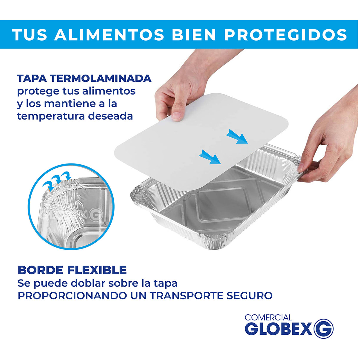 Bandeja De Aluminio C 18 Con Tapa Termolaminada 125 Unidades4
