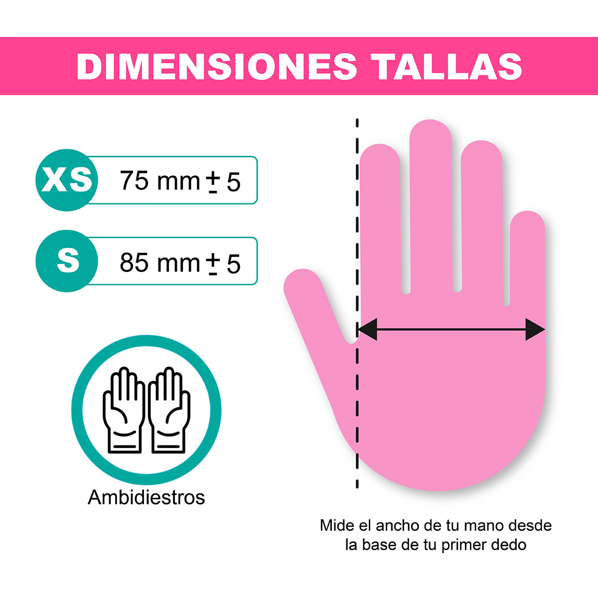 CAJA 100 GUANTES DE NITRILO ROSADOS4