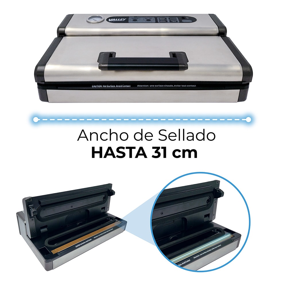 Selladora Al Vacío Valley Ds134 Doble Banda Sellado Semipro1