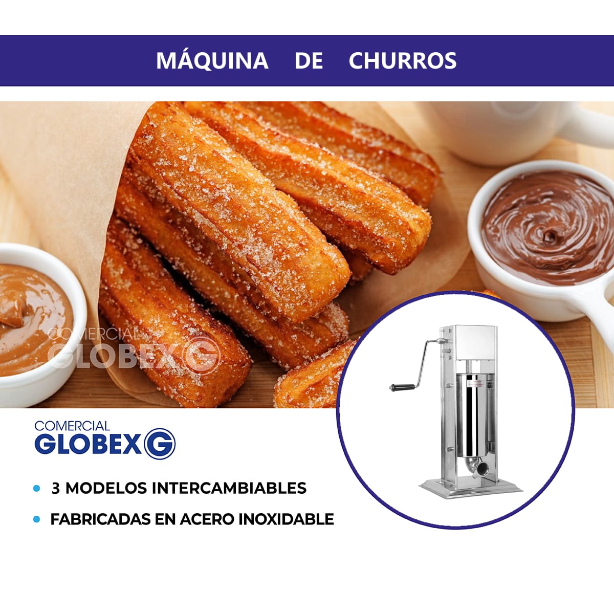 PACK EMBUTIDORA 5 L + 4 BOQUILLAS PARA MAQUINA DE CHURROS2