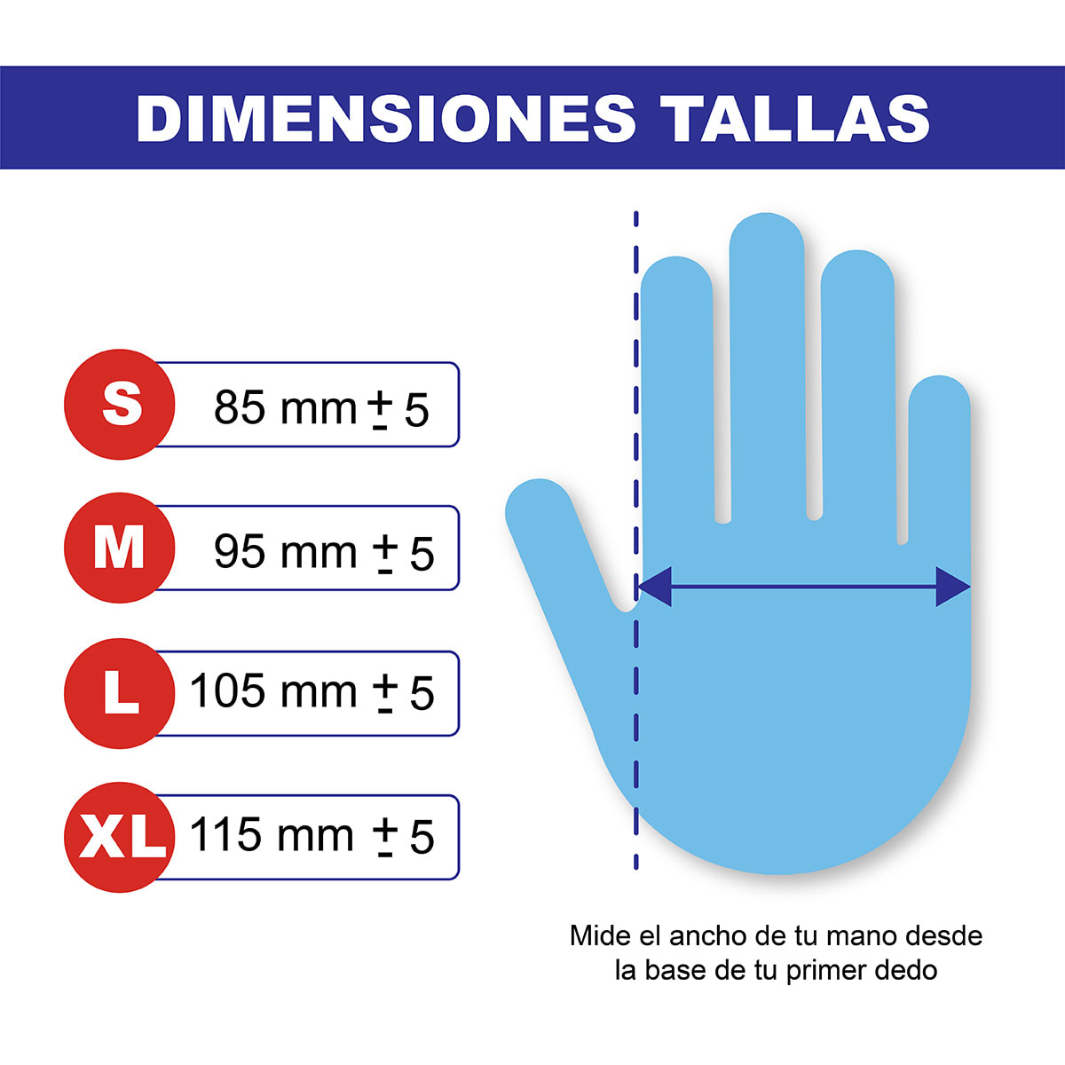 Guantes 100% De Nitrilo Caja 100 Unid. Tallas Xs S M L Xl2