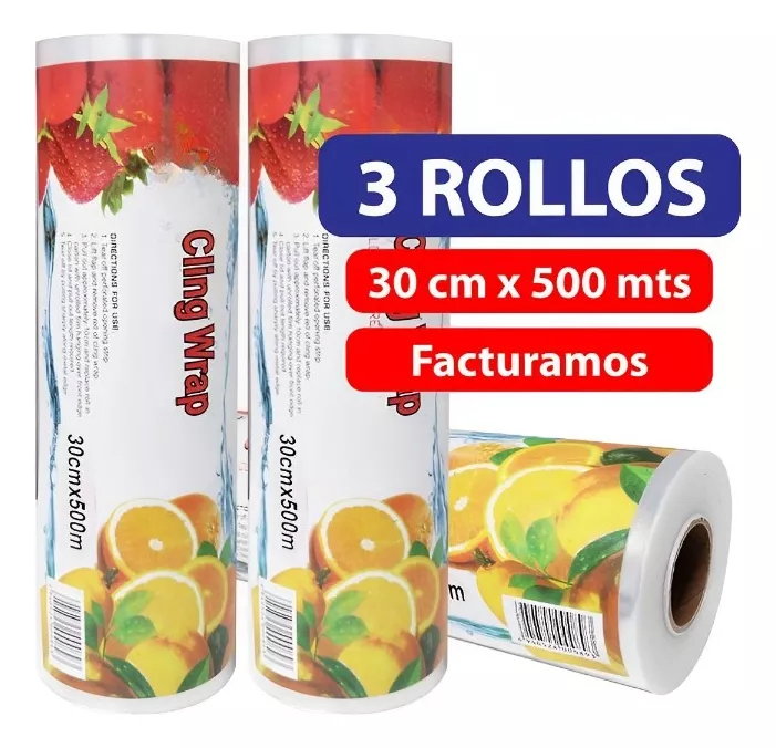 Pack 3 Rollo Papel Alusa 30cms X 500mts2