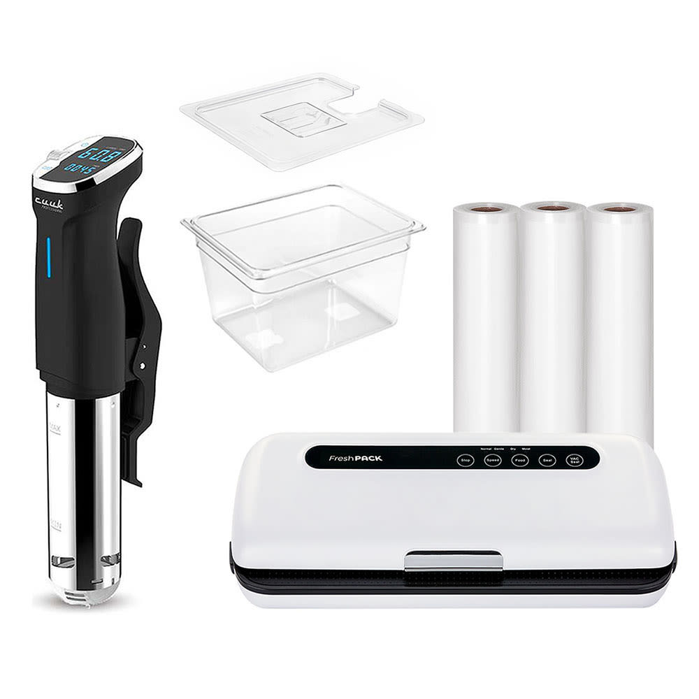 Pack Sous Vide Sv15 + Sv100 + 3 Rollos 22x5 + Contenedor 11Lt + Tapa1