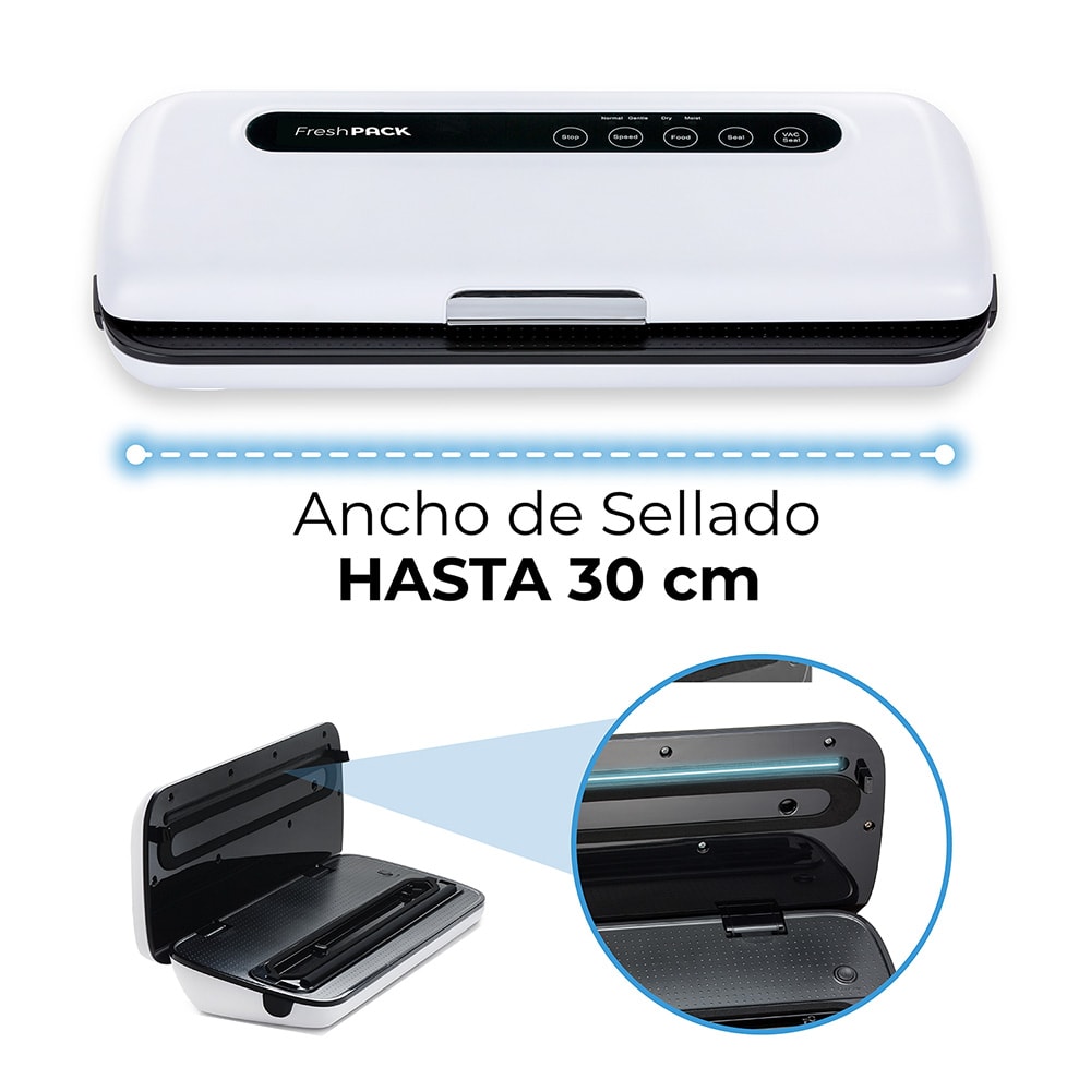 Maquina Selladora Al Vacio Frespack + 3 Rollos 28cm X 5mts4