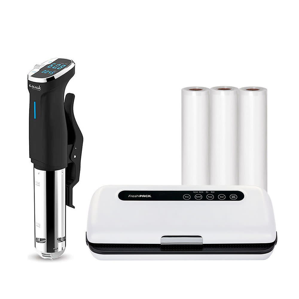 Pack Sous Vide Sv15 + Sellado Sv100 + 3 Rollos 22cm X 5 Mt1