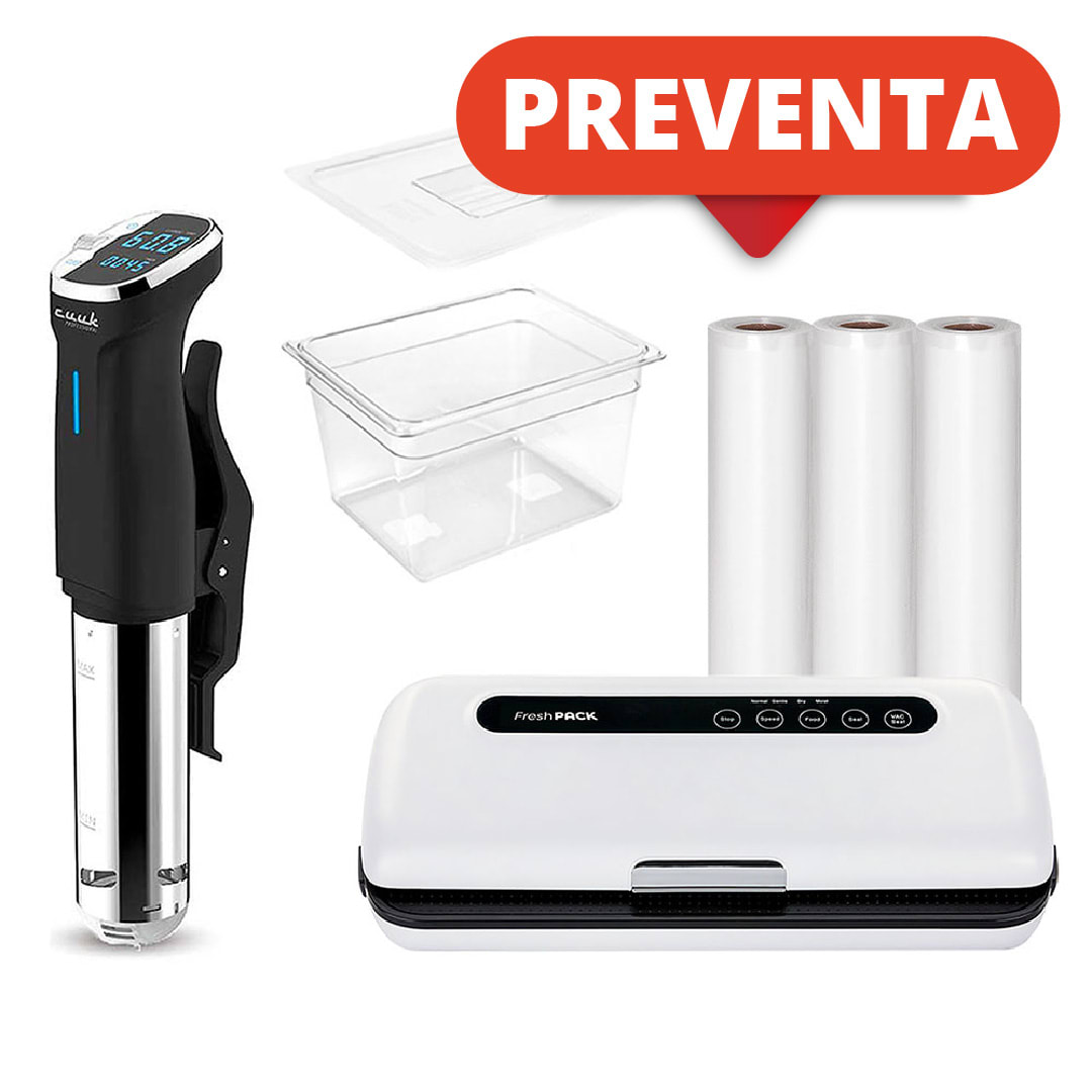 Pack Sous Vide Sv15 + Sv100 + 3 Rollos 22x5 + Contenedor 11Lt + Tapa1