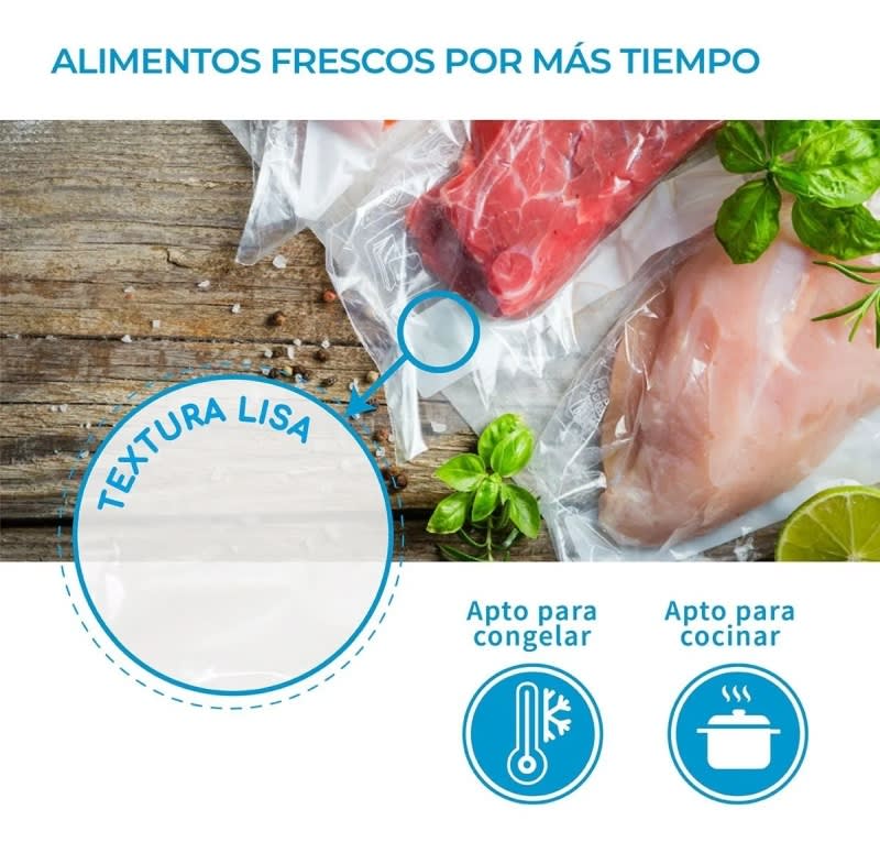 100 BOLSAS VACIO LISAS 110 MICRAS 20X40 CM2