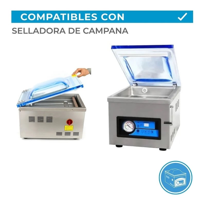 100 Bolsas Sellado Al Vacio Lisas 40x40 Cm 90 Micras3