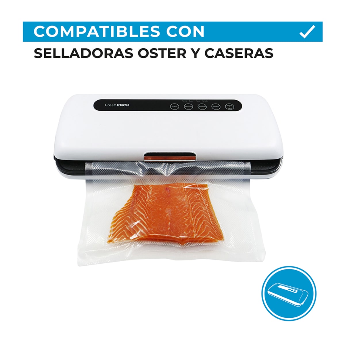 100 Bolsas Sellado al Vacío Gofradas 20x25 Cm4