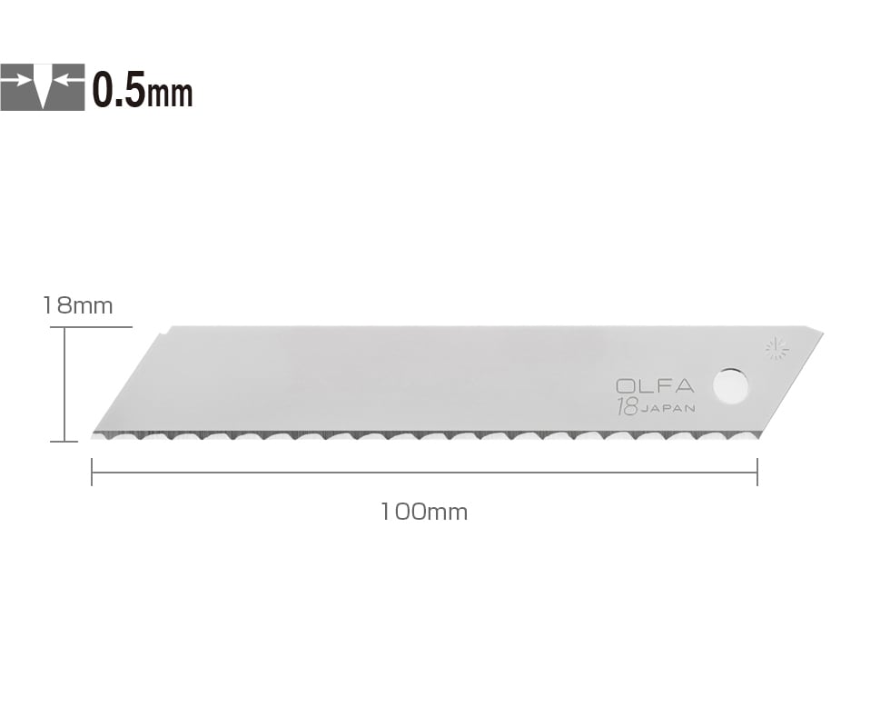 Repuesto Cuchillo 18 mm Ondulado OLFA LWB-3B2