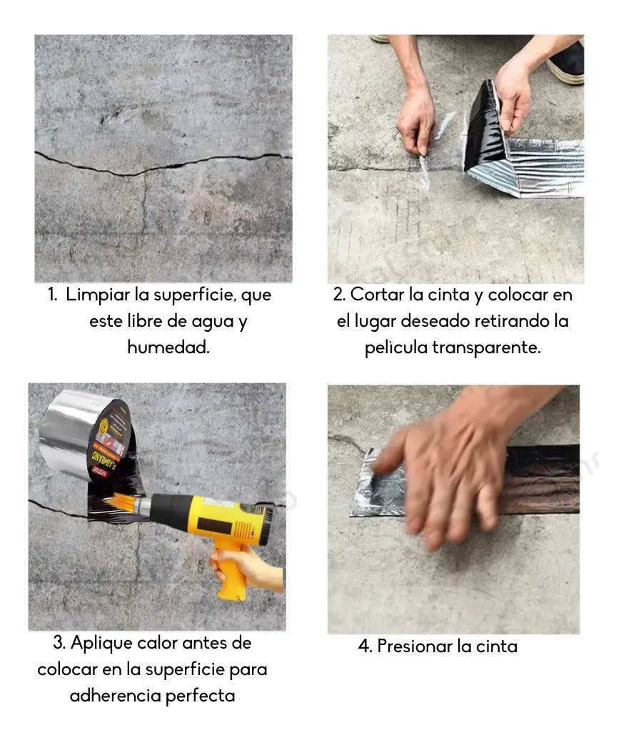 Cinta Tapagoteras Asfáltica Autoadhesiva 20cm x 5m FLASHBAND5