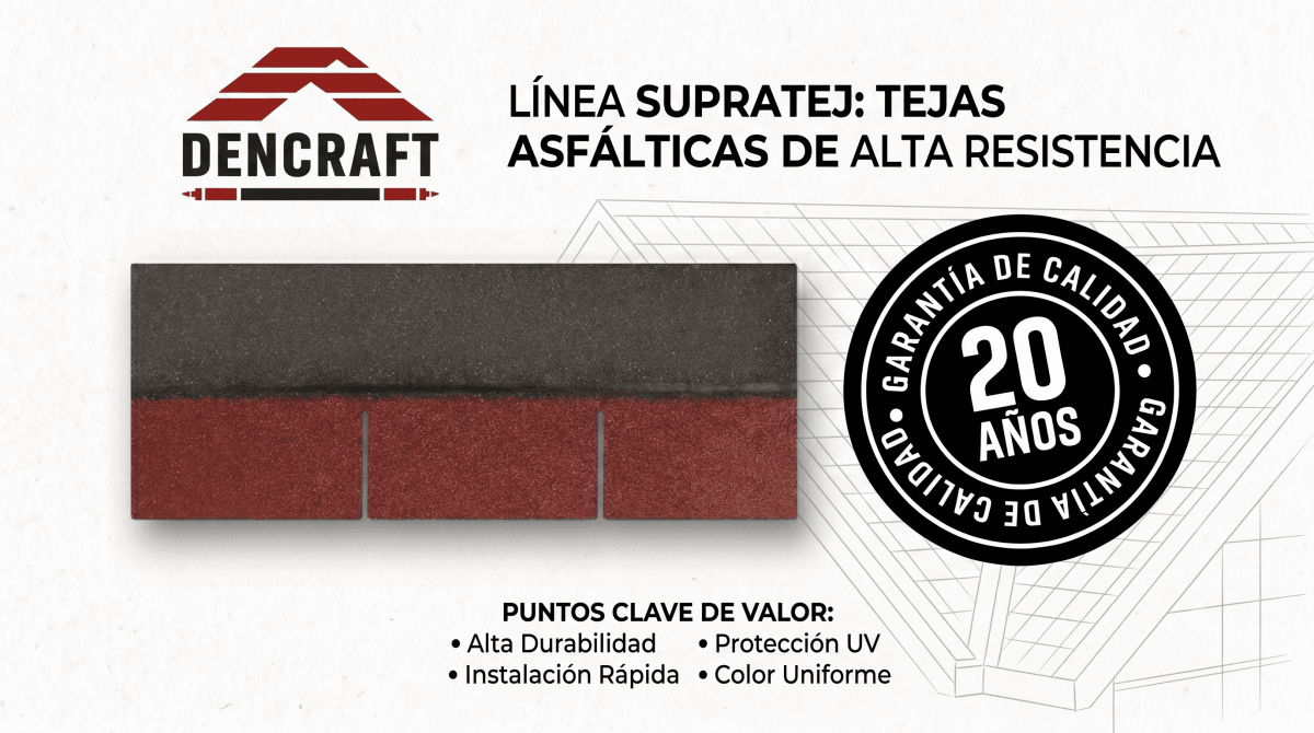 Teja Asfaltica Roja Supreme 3,1m2 - Dencraft3