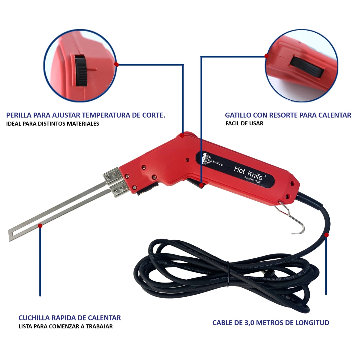 Cuchillo Caliente - Cortador de Espumas, EPS, XPS 150 W4