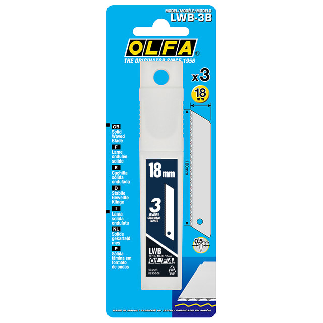 Repuesto Cuchillo 18 mm Ondulado OLFA LWB-3B1