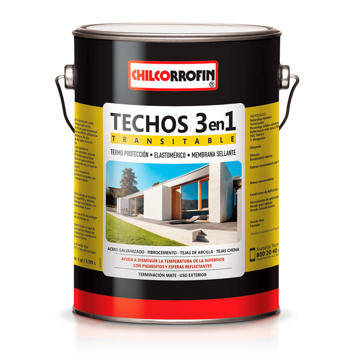 Pintura Térmica Elastomerica Techos Blanco gl - Chilcorrofin1