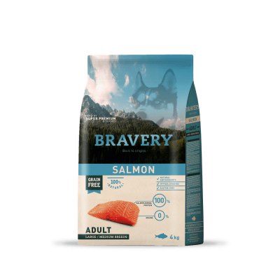 BRAVERY ADULT LARGE/MEDIUM SALMON (4kg - 12kg)