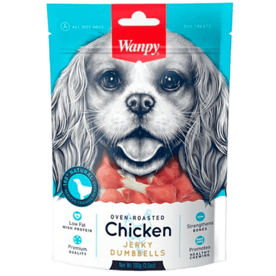 WANPY PERRO CHICKEN JERKY DUMBBELLS