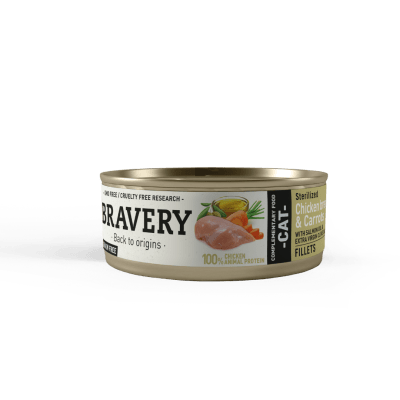 BRAVERY LATA GATO ESTERILIZADO POLLO Y ZANAHORIAS (70gr)1
