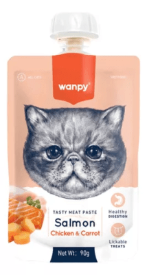 WANPY TASTY MEAT PASTE SALMON GATO (90g)1