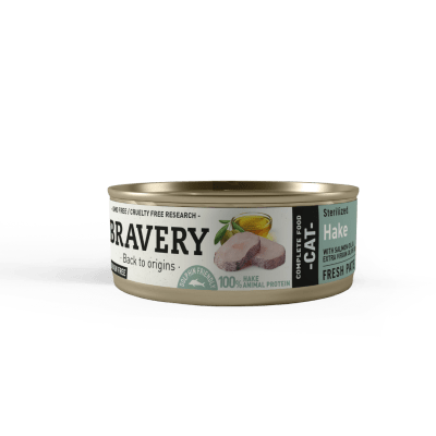 BRAVERY LATA GATO ESTERILIZADO MERLUZA (70gr)