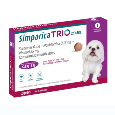 SIMPARICA TRIO 2.5 - 5KG (1Comprimido - 3Comprimidos)1
