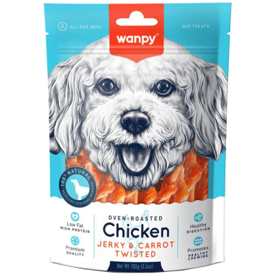 WANPY PERRO CHICKEN JERKY & CARROT STICKS1