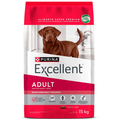 EXCELLENT ADULTO MED/GRAN POLLO Y ARROZ (10+2kg)1