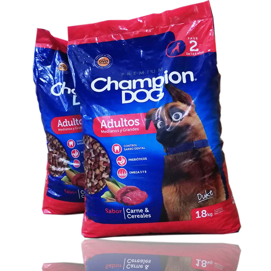 CHAMPION DOG ADULTOS CARNE CEREAL FOODPOWER PET DIVISION