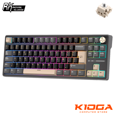 TECLADO MECANICO ROYAL KLUDGE RK-R87 PRO TKL RGB CABLEADO USB-C QMK/VIA PHANTOM CREAMY SWITCH1