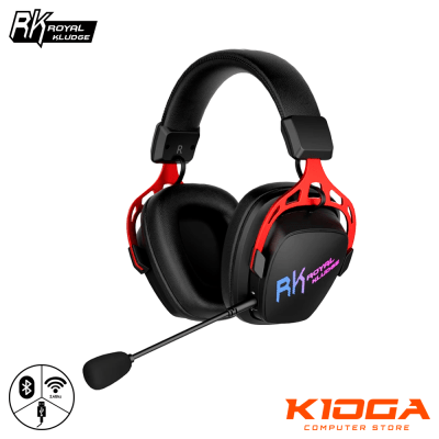AUDIFONO GAMER INALAMBRICO ROYAL KLUDGE RK HG103 BLACK OPS RGB 7.1 2.4G/BT/3.5MM1