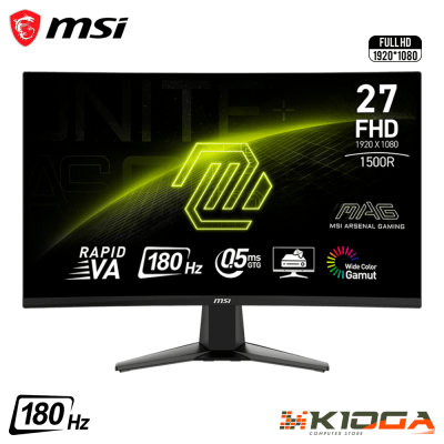 MONITOR MSI MAG-27C6F 27'' CURVO RAPID VA FHD 0.5MS 180Hz1