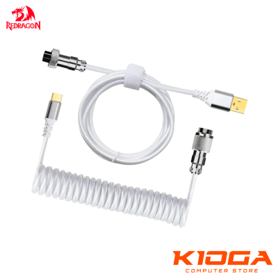 CABLE REDRAGON COILED A115W WHITE1
