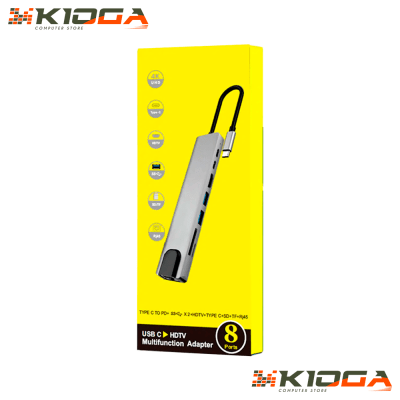 ADAPTADOR TYPE-C A USB 3.0 / HDMI / USB-C / LECTOR SD / RJ451