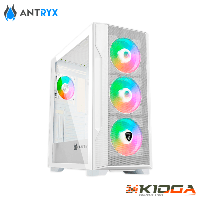 CASE ANTRYX FX 710 WHITE ARGB, FAN X4, USB TYPE-C1