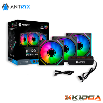 FAN KIT(3 FAN + CONTROLLER) ANTRYX IF-120 INFINITY FAN BLACK