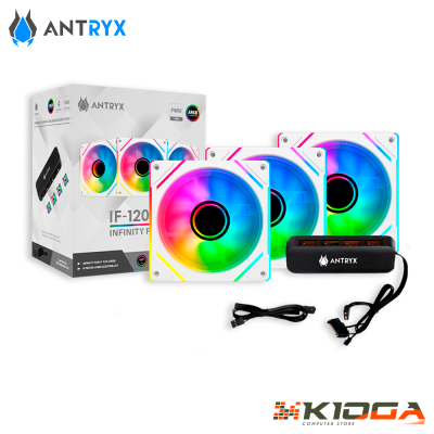 FAN KIT(3 FAN + CONTROLLER) ANTRYX IF-120 INFINITY FAN WHITE1